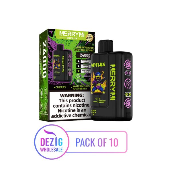 Merry-Mi – WiFlux 24K – Einweg Vape – 5 % Nikotin (Pack of 10)
