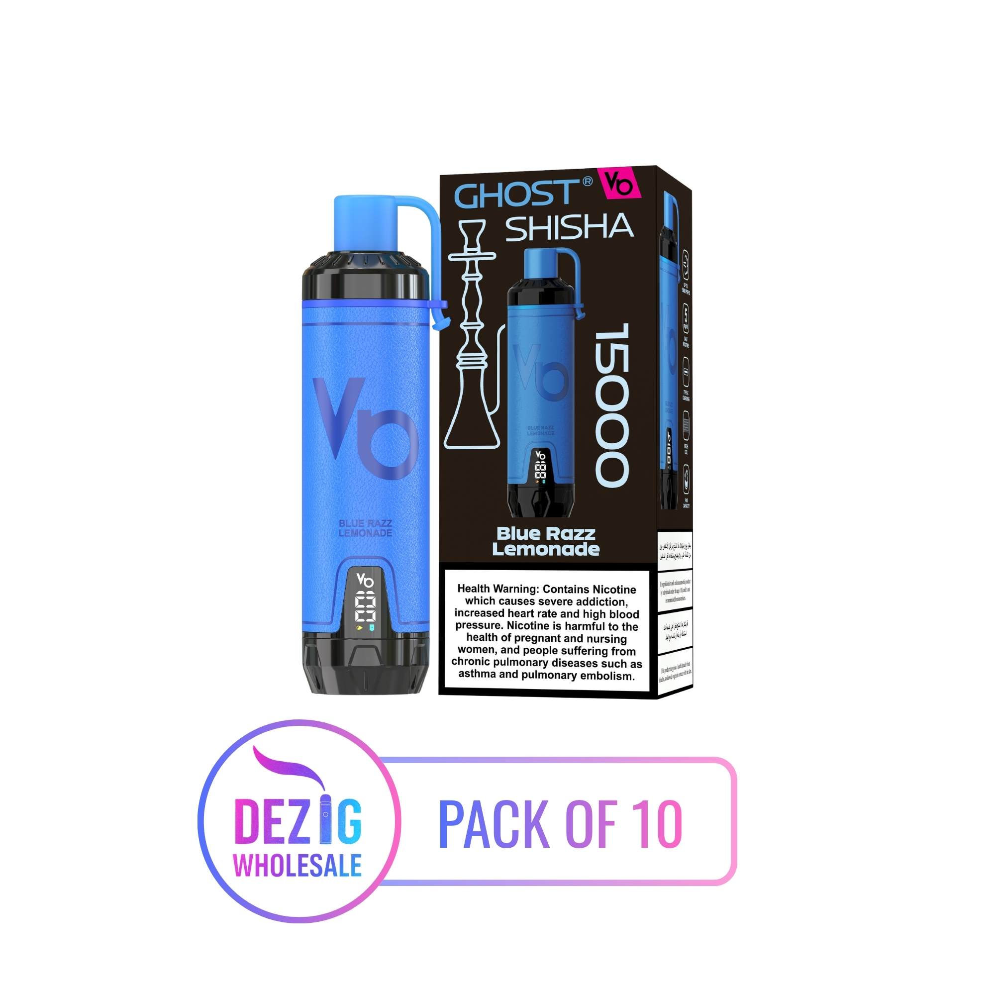 Ghost Shisha 15K Ghost – Shisha 15K – Disposable Vape – 0.5% Nicotine – Wholesale Pack of 10 - Image 1