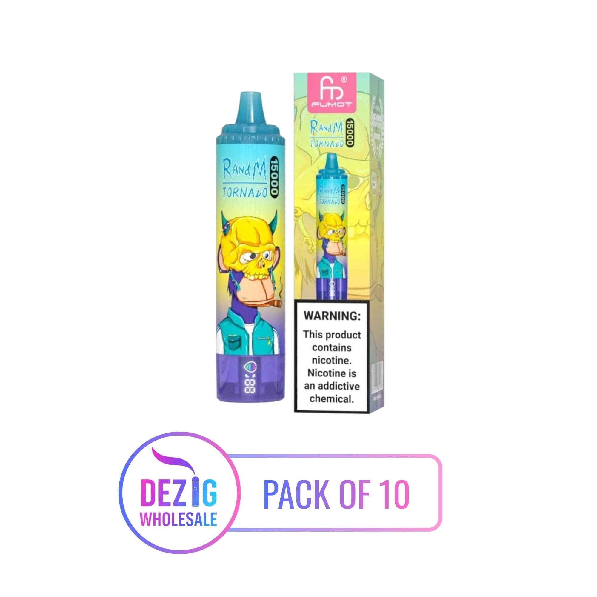 fumot-tornando-randm-15K Fumot Tornado 15K – Disposable Vape – 2% Nicotine – Wholesale (Pack of 10) - Image 1