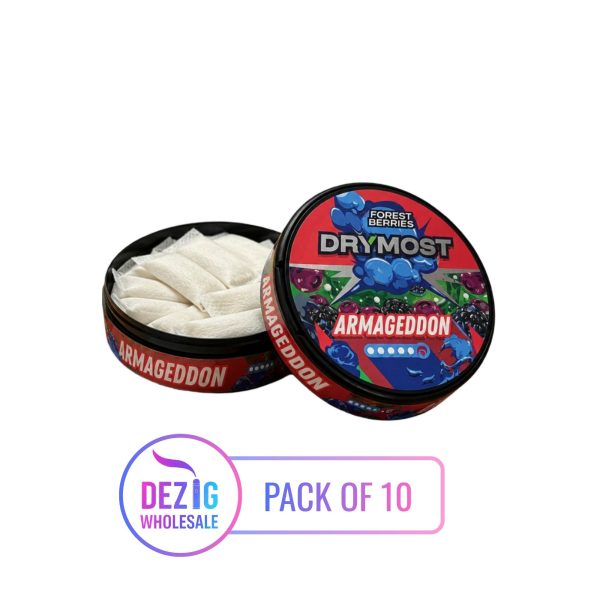 DRYMOST Snus – Armageddon – 10er Pack (10 Dosen mit je 22 Beuteln) | 36 mg